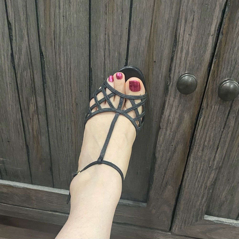 Costello Leather Sandals Blk Sz  39